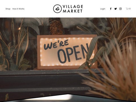 Screenshot of the Village Market website