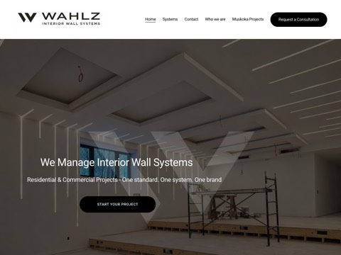Screenshot of the Wahlz website