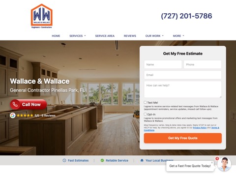 Screenshot of the Wallace & Wallace website