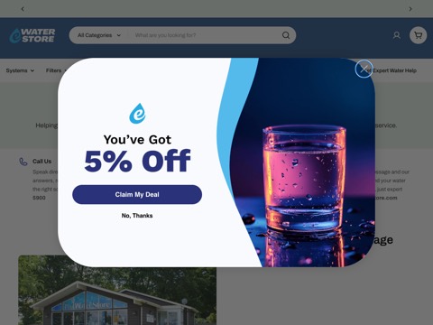 Screenshot of the Water Store Midland homepage at waterestore.ca/pages/midland-water-store, captured 2026-08-13, shown as the evidence for the review on this page
