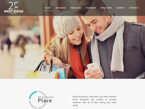 Screenshot of the West Ridge Place website