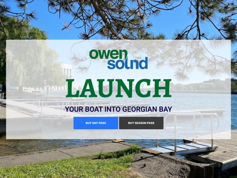 Screenshot of the West Side Boat Launch homepage at owensoundboatlaunch.ca, captured 2026-08-13, shown as the evidence for the review on this page