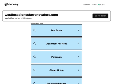 Screenshot of the West Texas Lone Star ⭐️ Renovators website