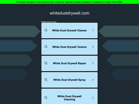 Screenshot of the White Dust Drywall website