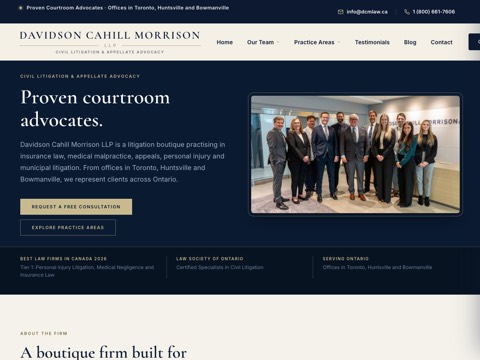 Screenshot of the Will Davidson LLP website