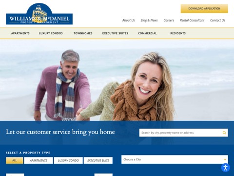 Screenshot of the Williams & Mc Daniel website